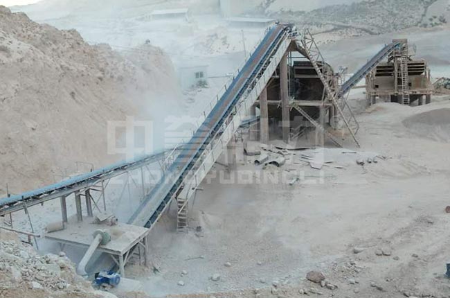 宁夏中宁时产800-1000吨石灰石破碎生产线