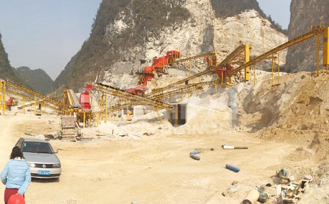 广西河池市日产6000吨石子生产线