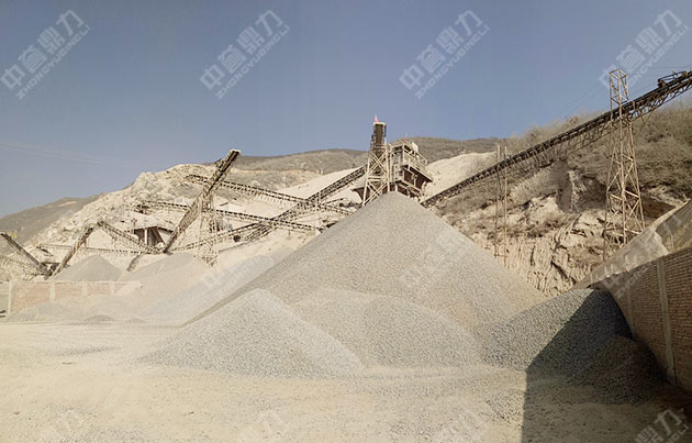 甘肃平凉华亭县时产800吨砂石骨料生产线